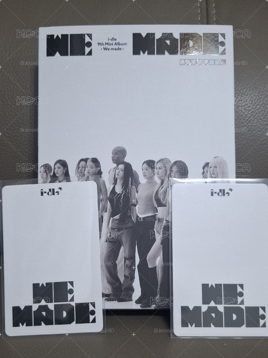 i dle 美網親簽專輯。已拆-無簽名海報。雨琦配置。只有專輯跟專輯2小卡[雨琦+舒華]+美雨琦配置版卡