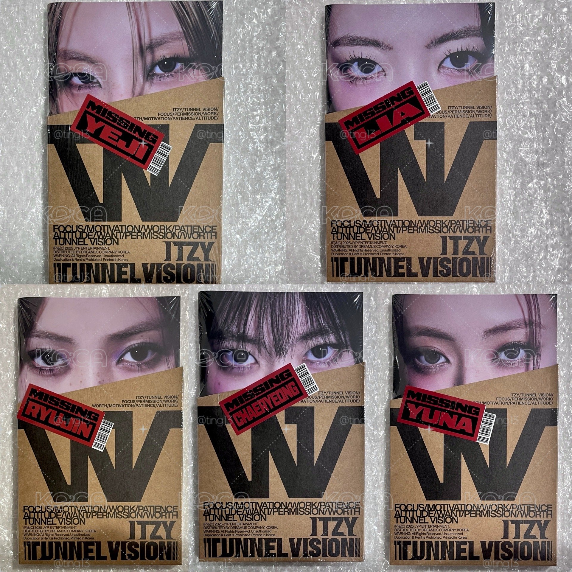 ITZY TNVS單封 未拆專