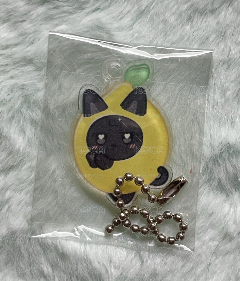嗚湧貓檸檬壓克力吊飾🍋