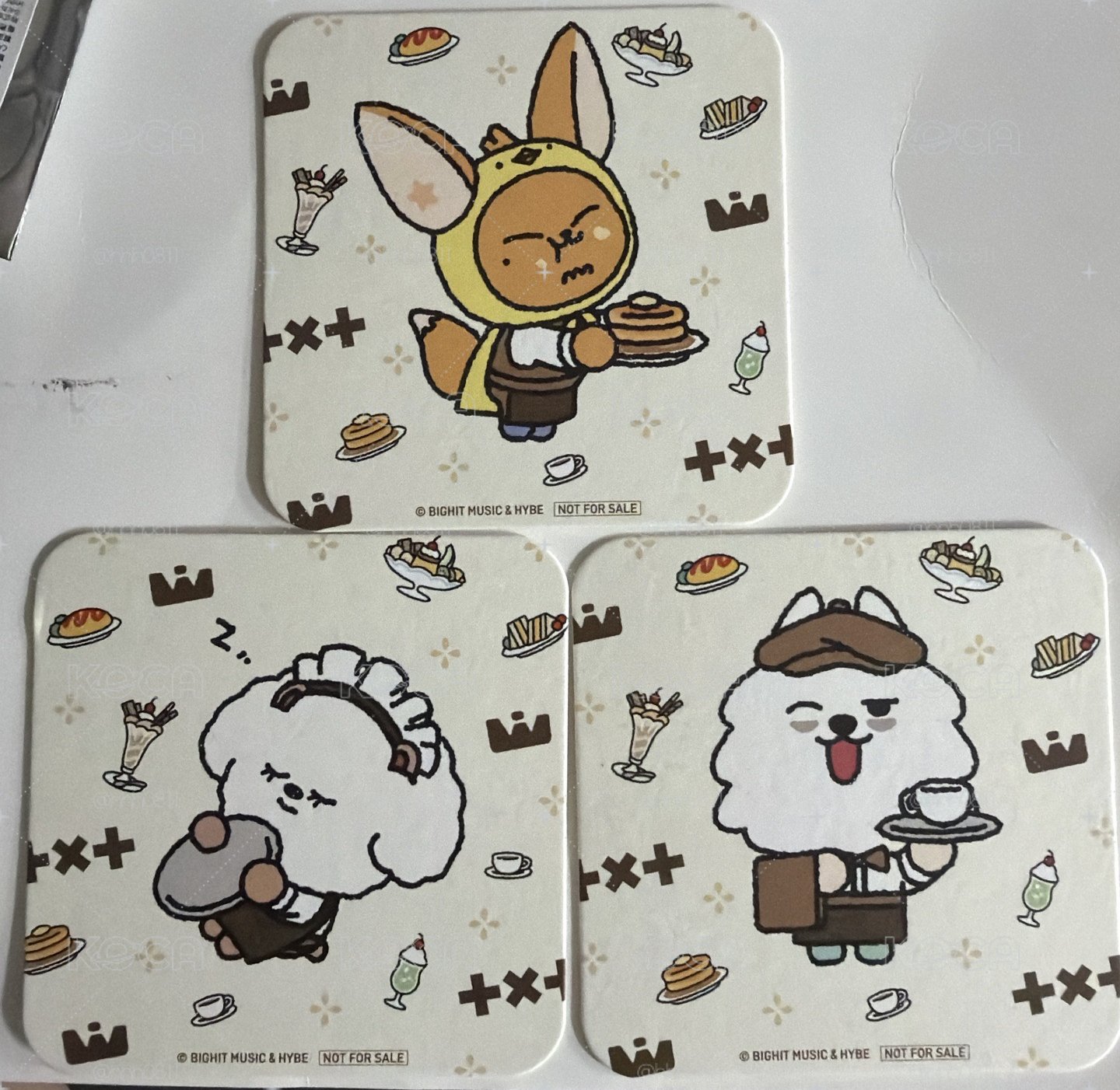 角巴兔咖啡廳杯墊