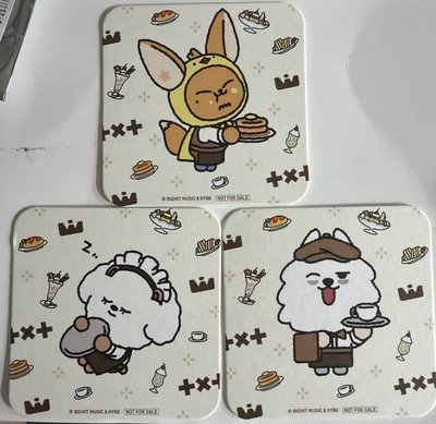 角巴兔咖啡廳杯墊