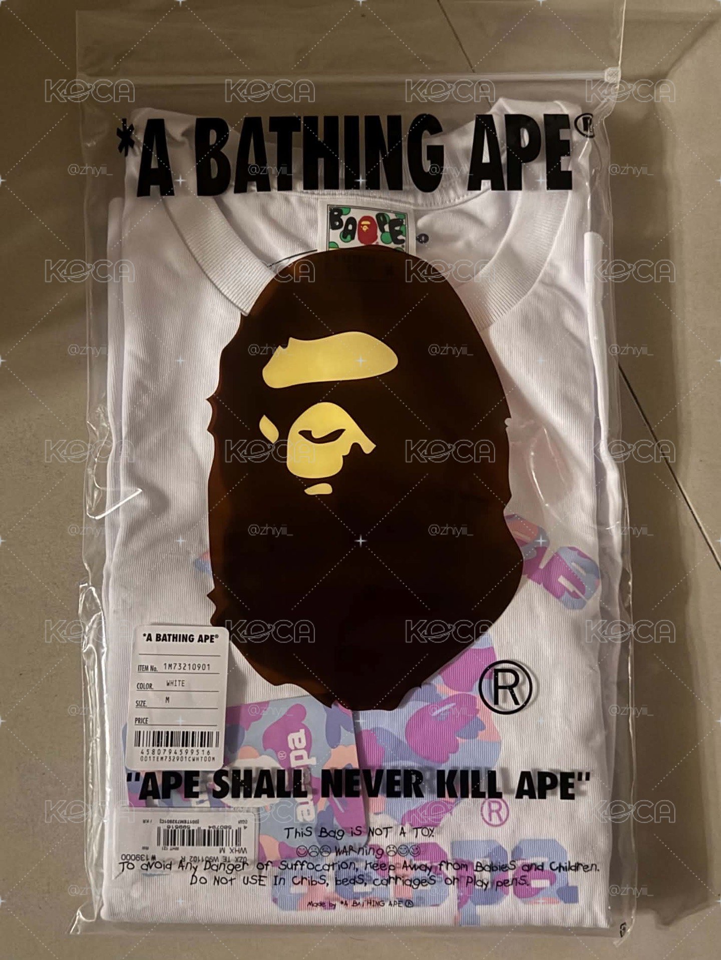 BAPE x aespa 白色女版M號