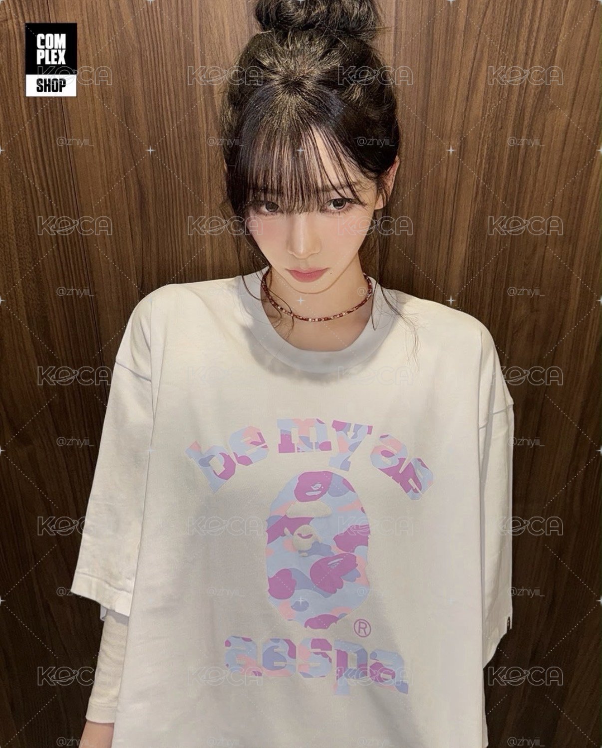 BAPE x aespa 白色女版M號