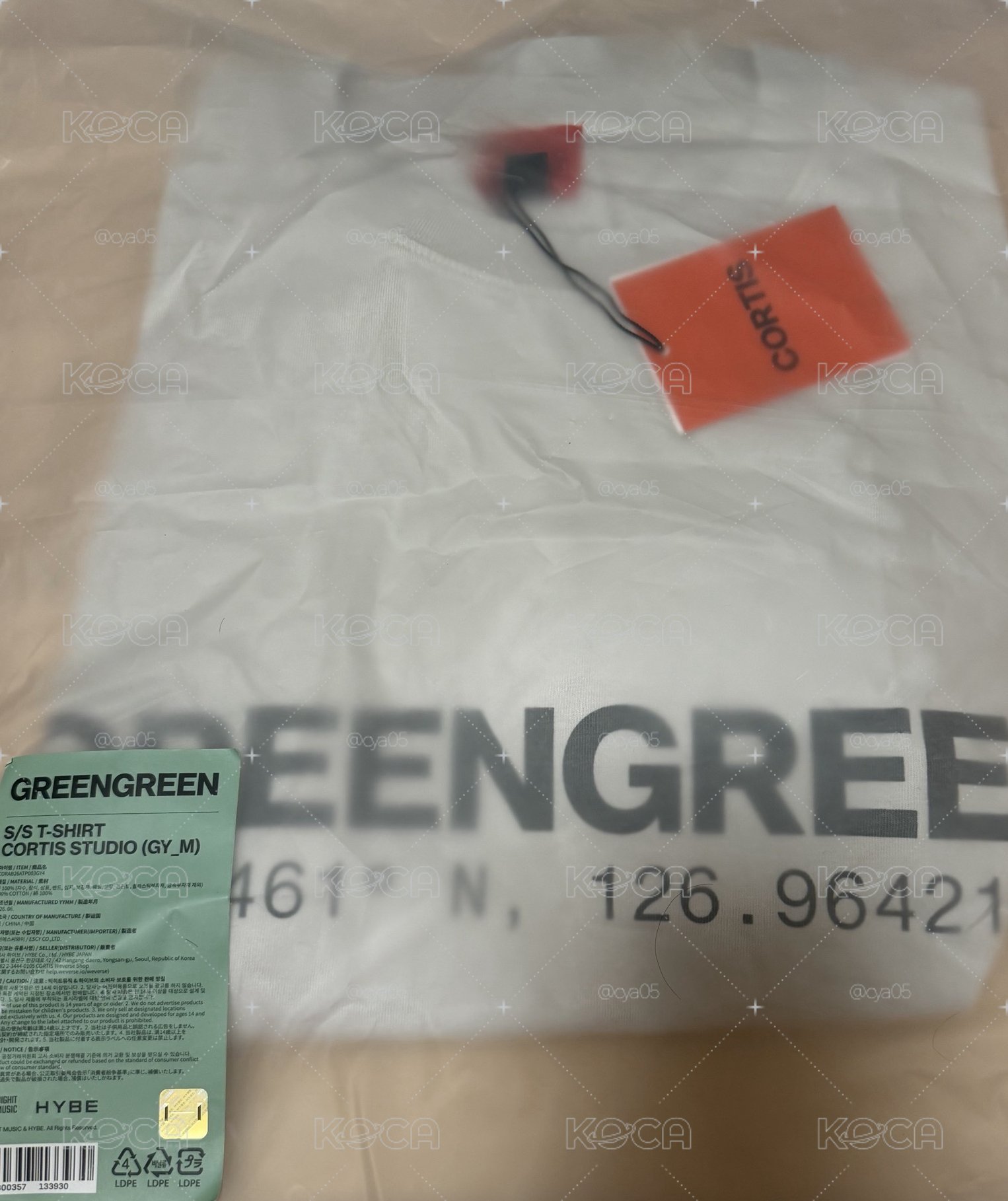 GREENGREEN 灰T size M