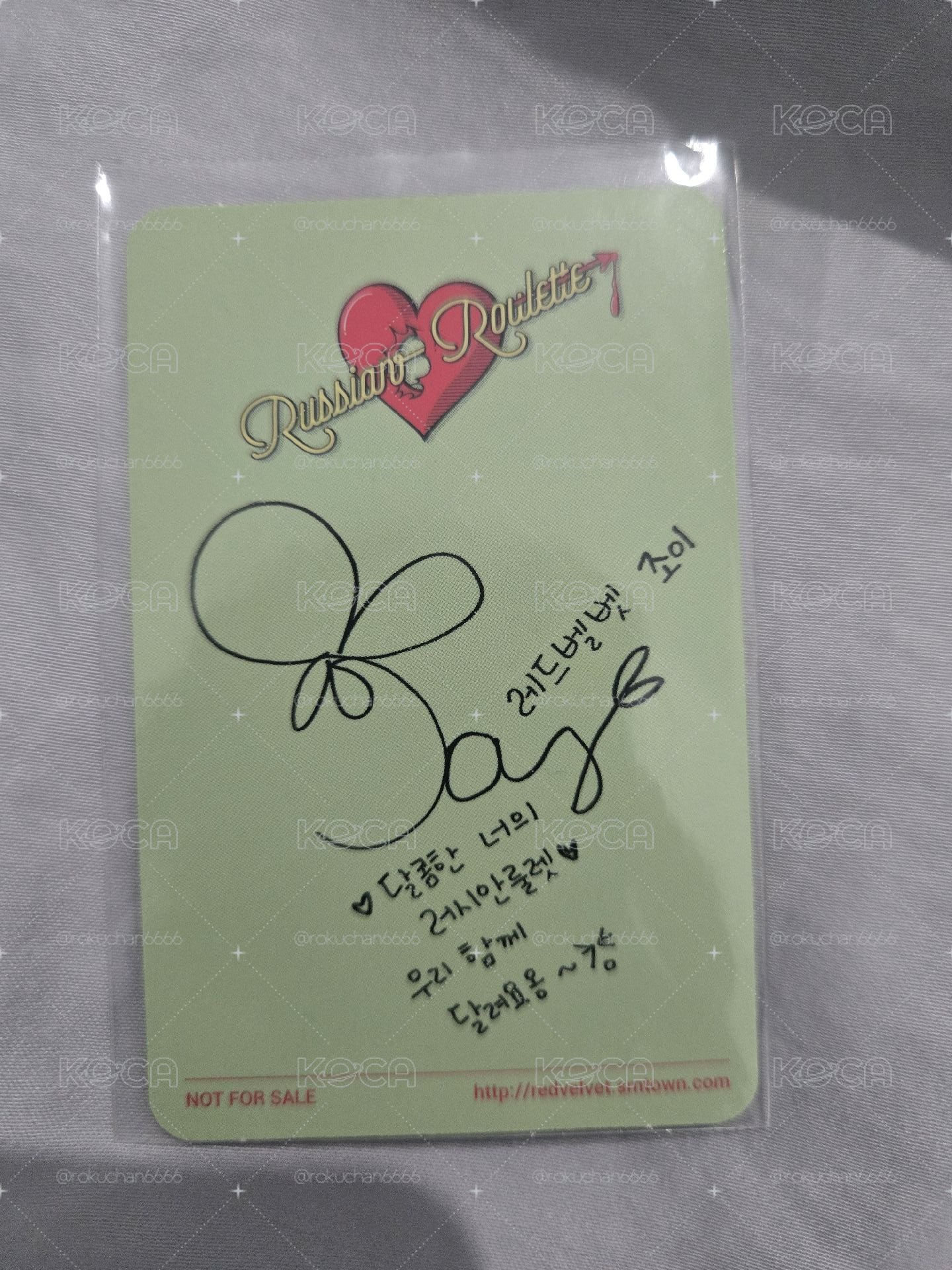 RedVelvet Russian Roulette JOY小卡