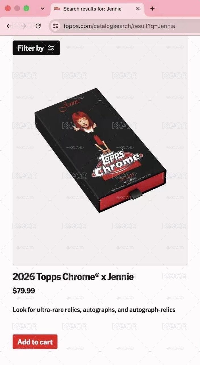 預購 BLACKPINK JENNIE TOPPS 小卡 