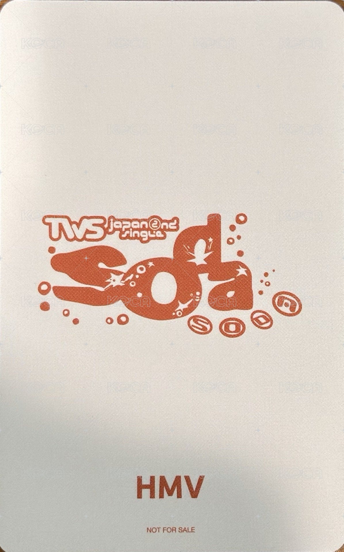 SODA SODA hmv 特典卡  背面