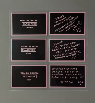 blackpink手渡明信片