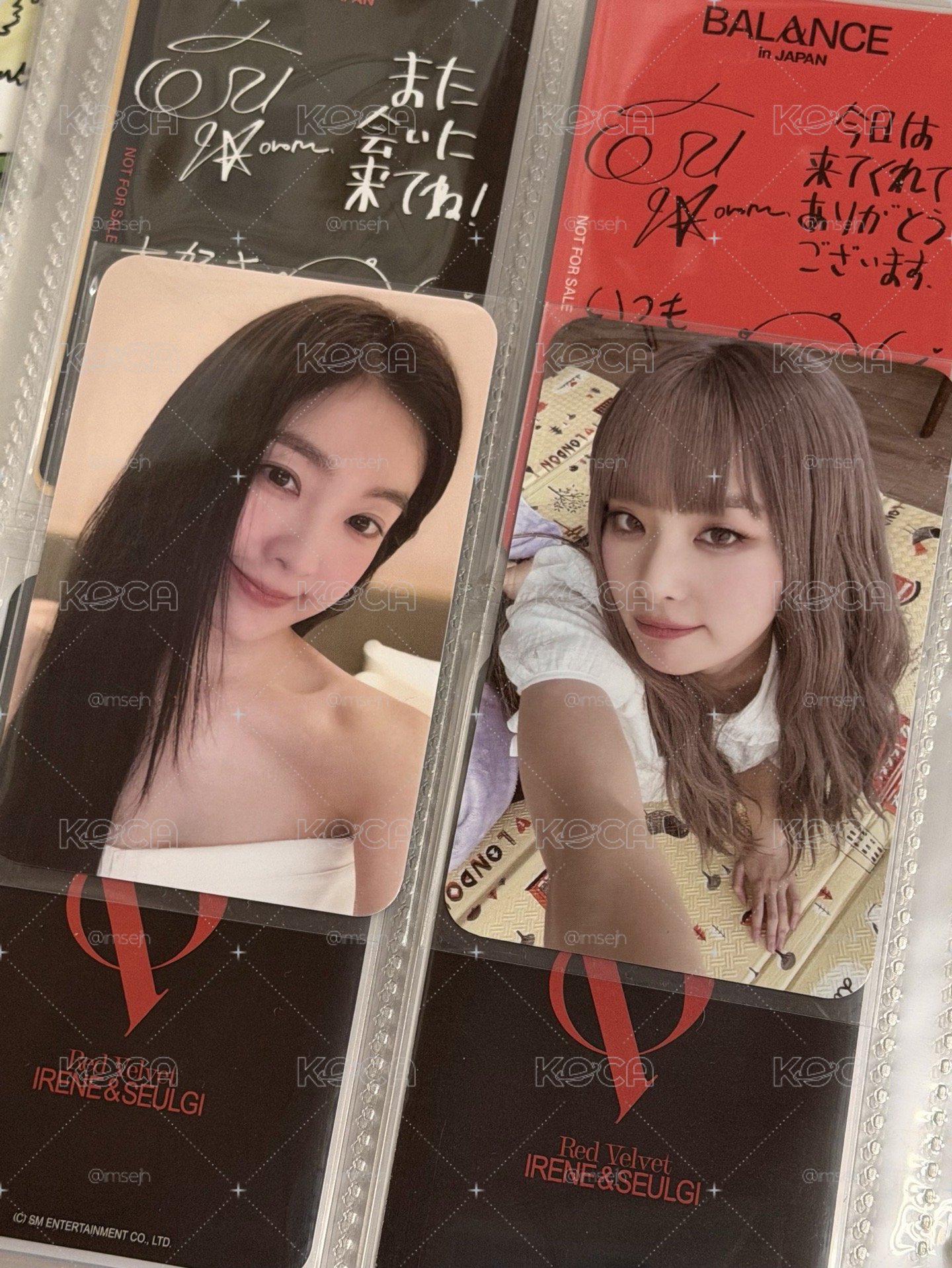 Irene&Seulgi balance台北入場卡