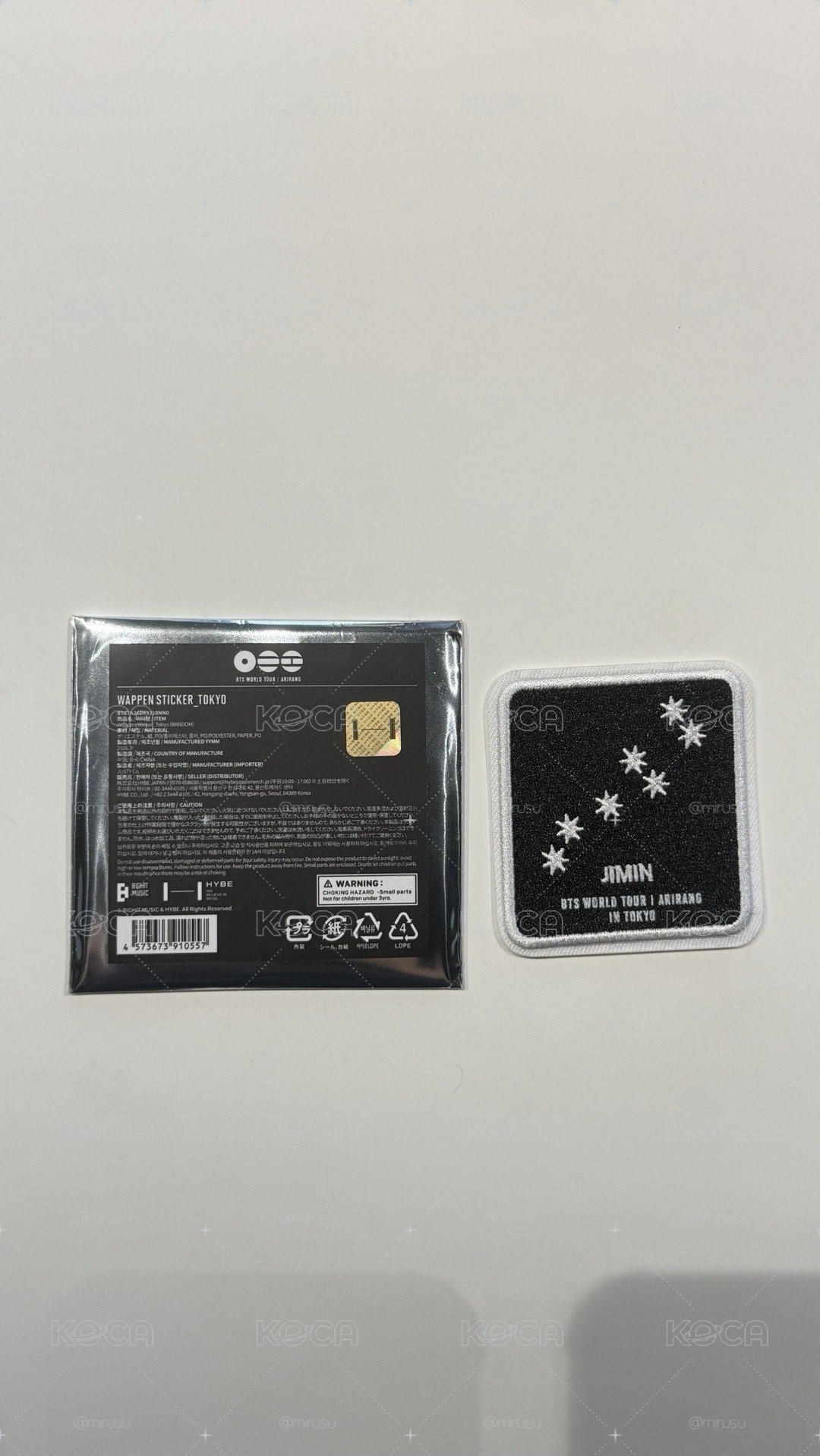 現貨 東京場布章 Jimin