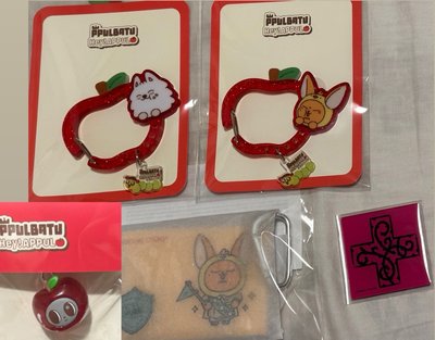 TXT 蘋果角巴登山扣 鑰匙圈 勇猛黃春 pvc小包 迷八yes24通路磁鐵 全新未拆