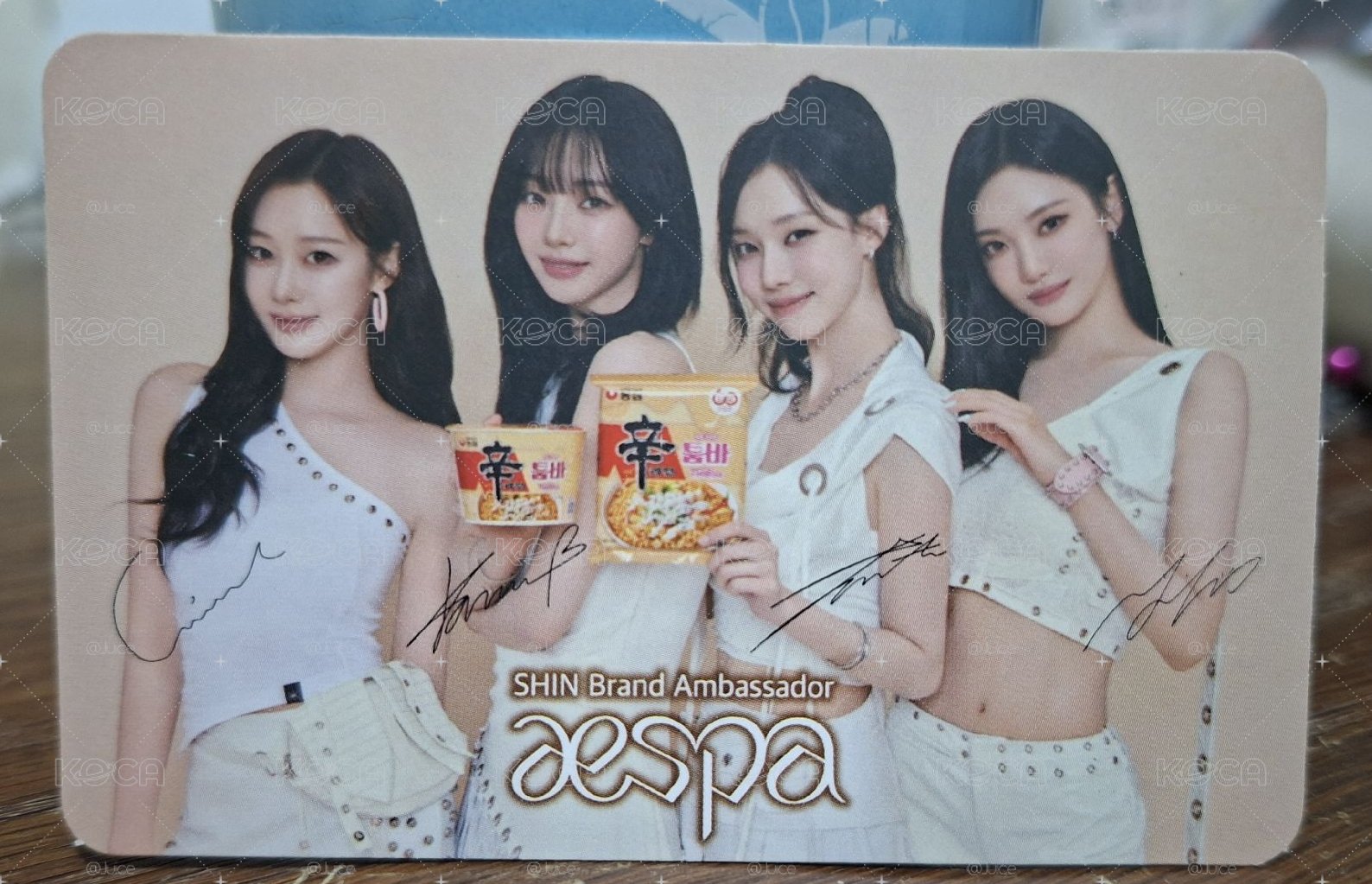 aespa辛拉麵團體代言卡
