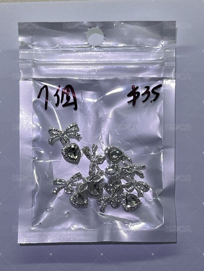蝴蝶結愛心白 7個