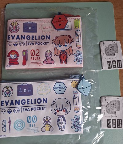 【EVA新世紀福音戰士】明日香.零 收納包扭蛋 *無蛋殼 🗾日本帶回🗾