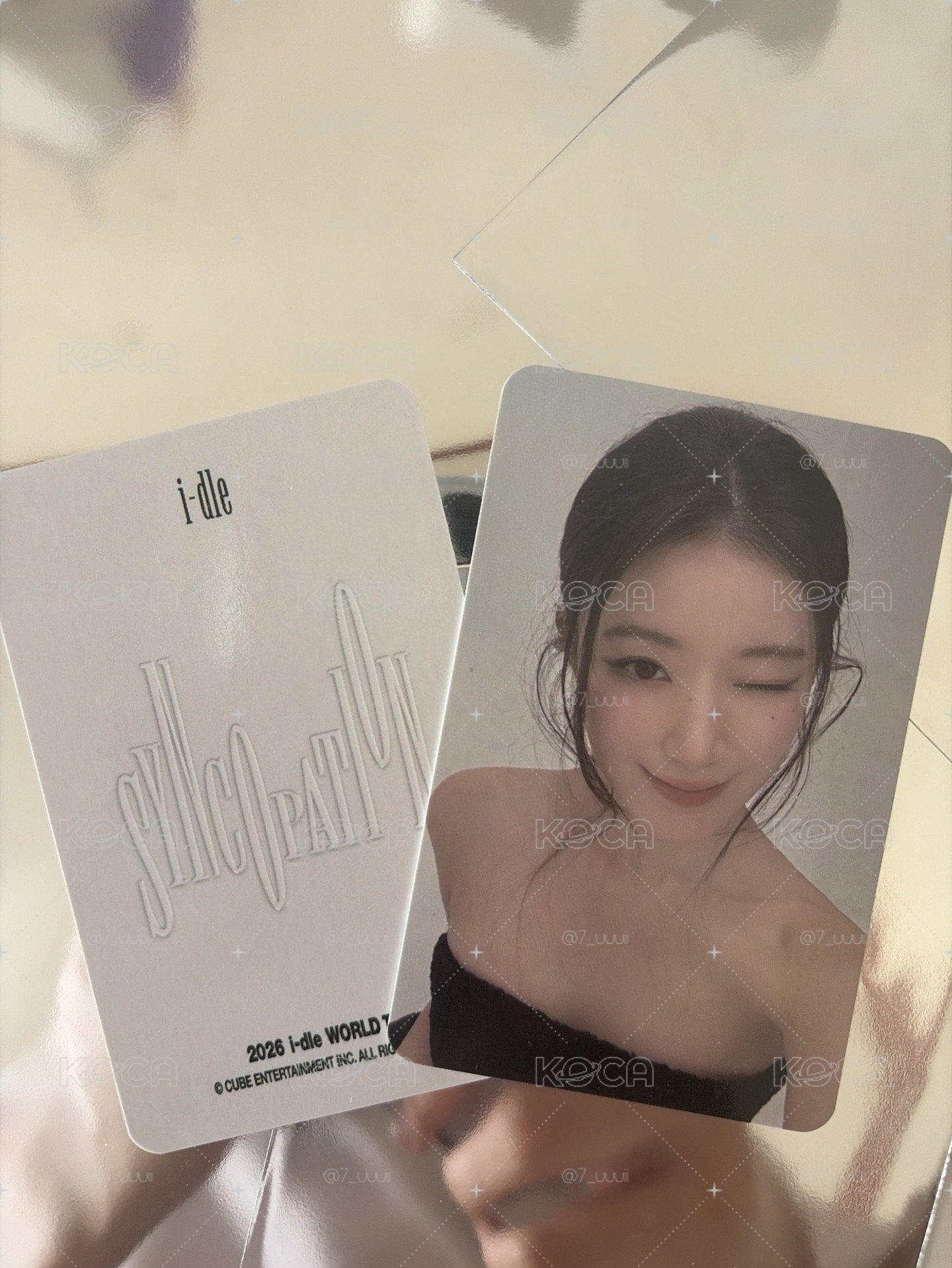 【正版現貨】(G)I-DLE 2026 世巡周邊小卡 Syncopation 舒華 SHUHUA 黑色平口款 眨眼