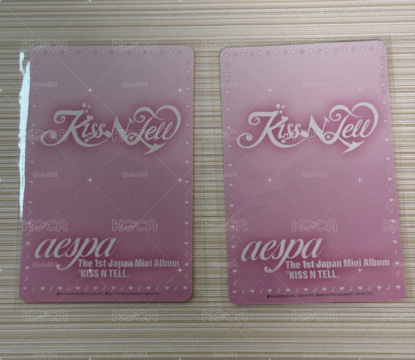 KISS N TELL 華納 限定雙人A、B版 特典卡 