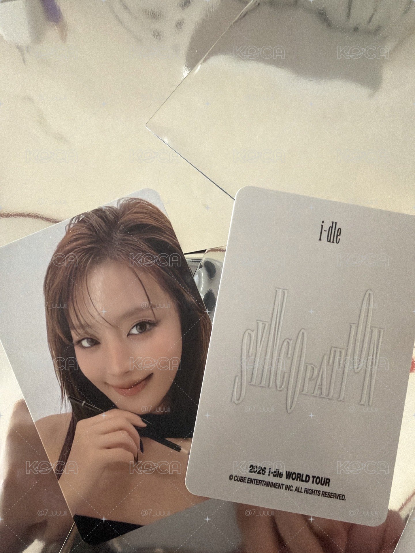 【正版現貨】(G)I-DLE 2026 世巡周邊小卡 Syncopation Minnie 米妮 拿筆微笑款
