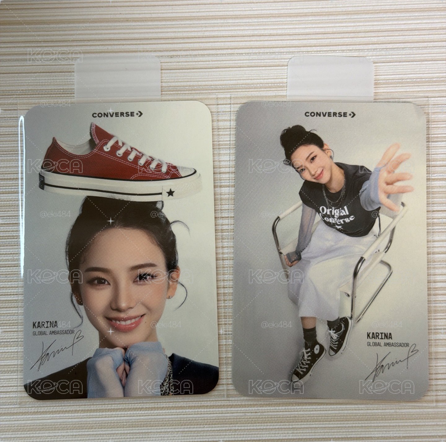 Karina Converse  代言卡  兩張一組