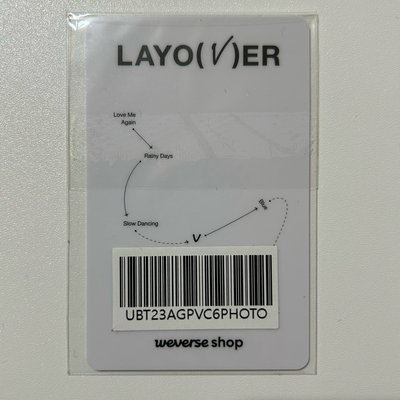 BTS 防彈少年團 金泰亨 V 白衣泰 Layover 首週特典