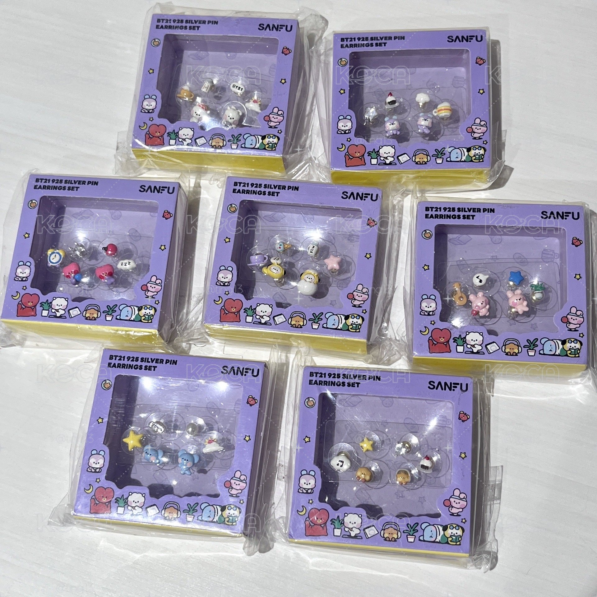 現貨 BT21幸運日耳環套組