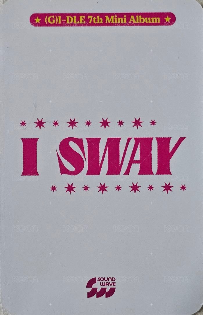 I SWAY sw 預售 特典卡  背面