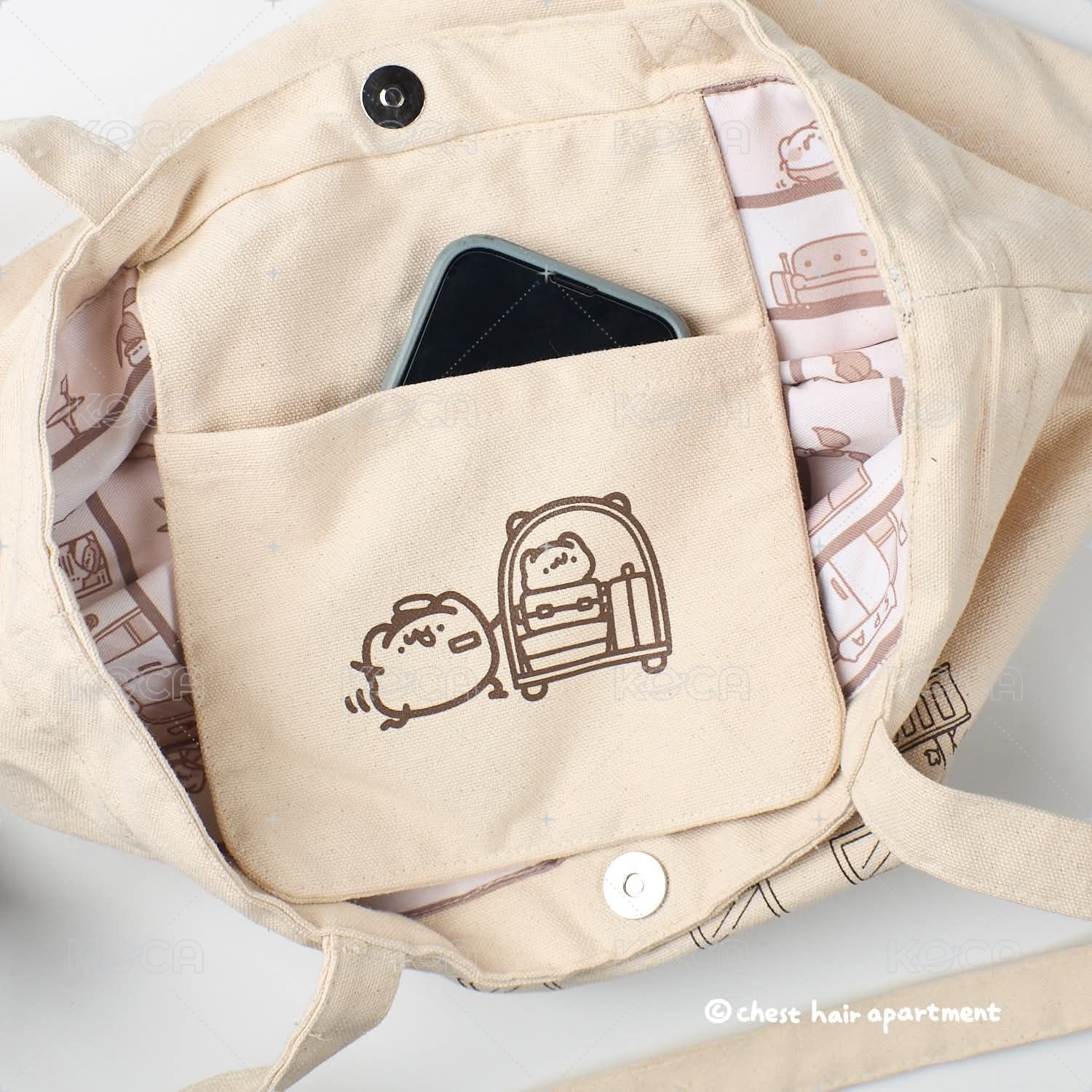 胸毛旅館厚磅帆布袋
