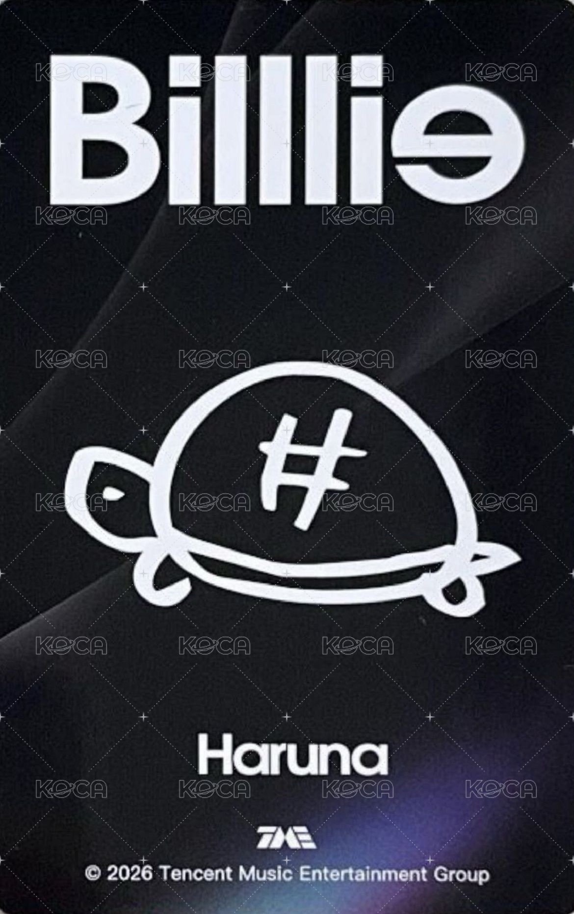 正規一 QQ音樂 星光卡 三星卡 背面