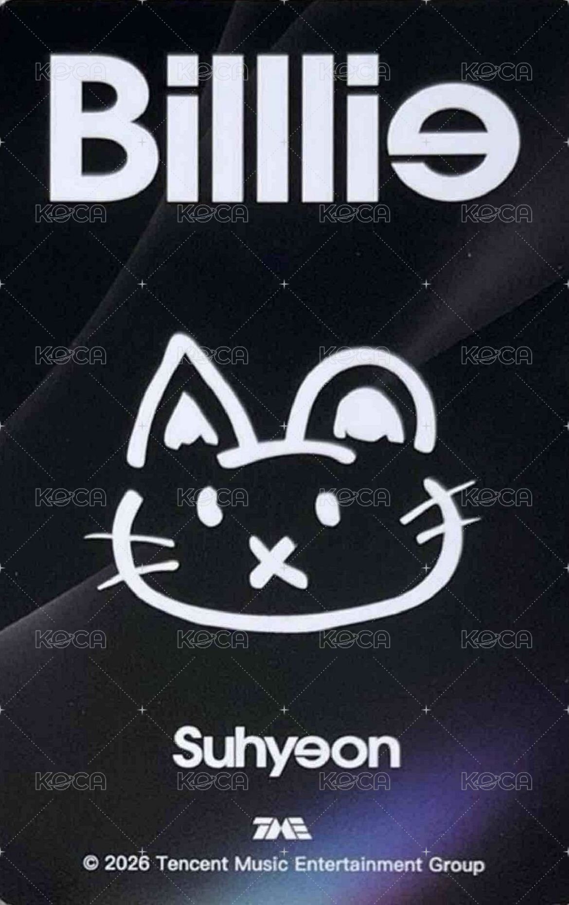 正規一 QQ音樂 星光卡 三星卡 背面