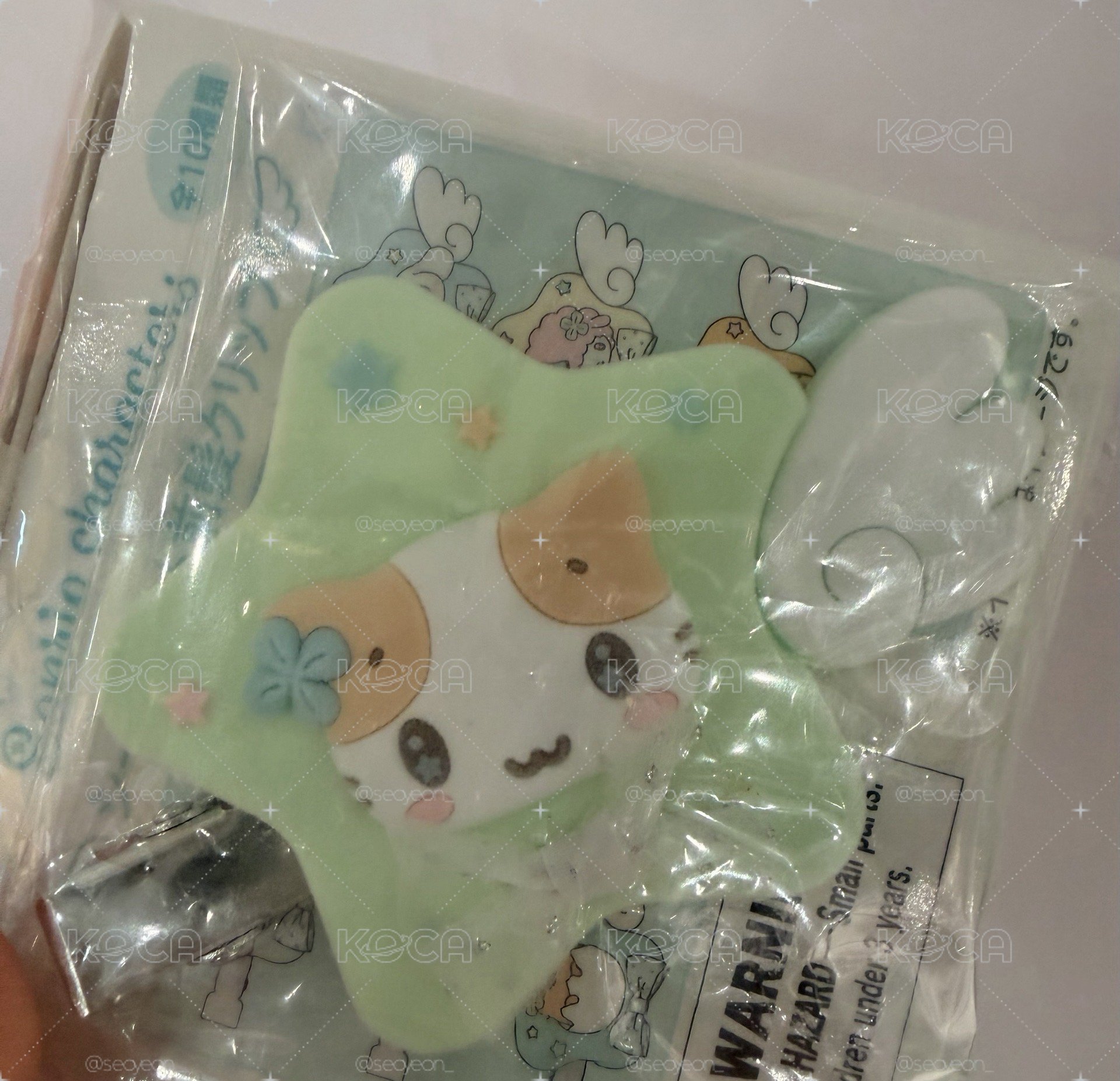 祈願髮夾 棉花糖貓