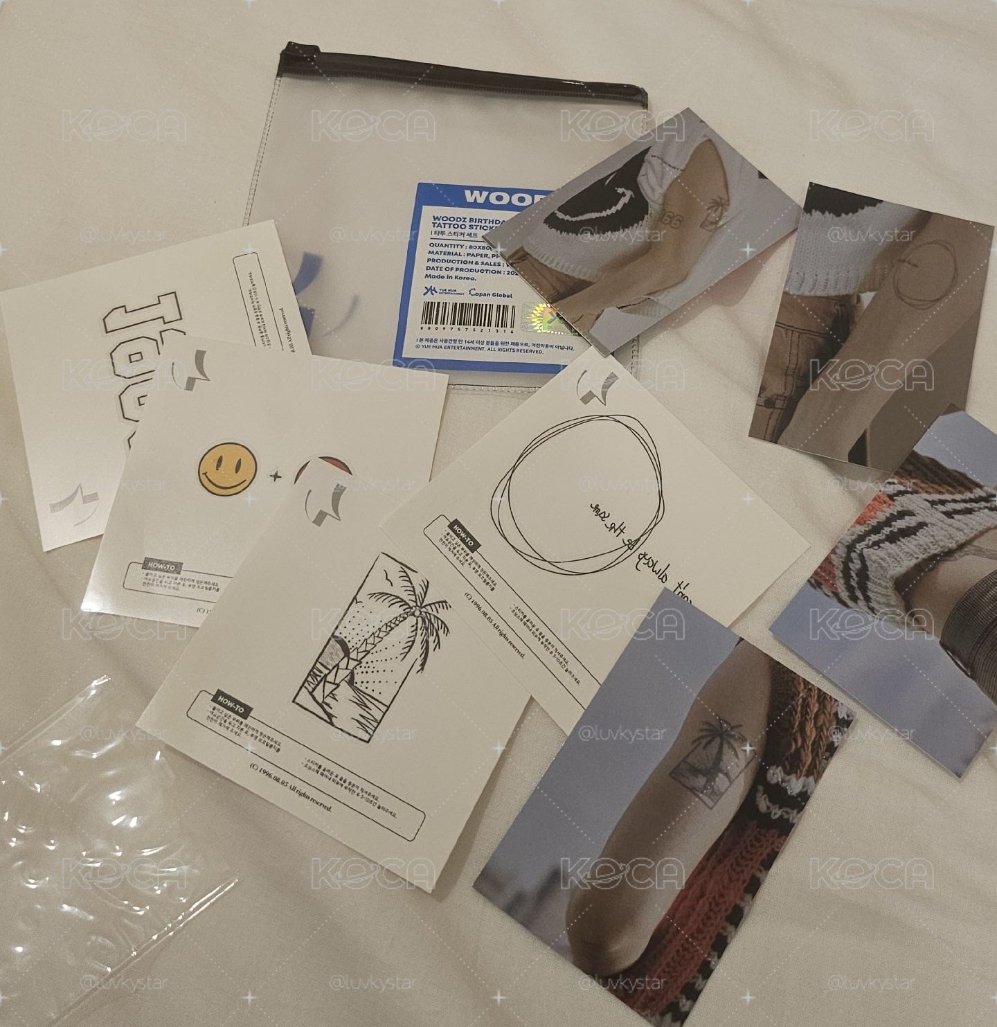 woodz刺青貼+照片組
