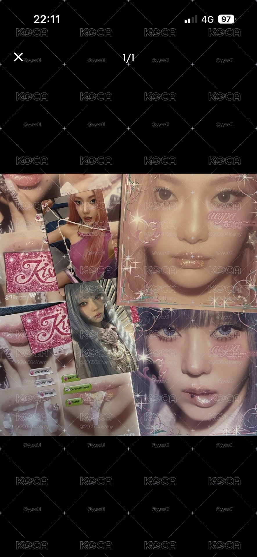 Aespa KISS N TELL Poster Ver 專輯 冬寧全專