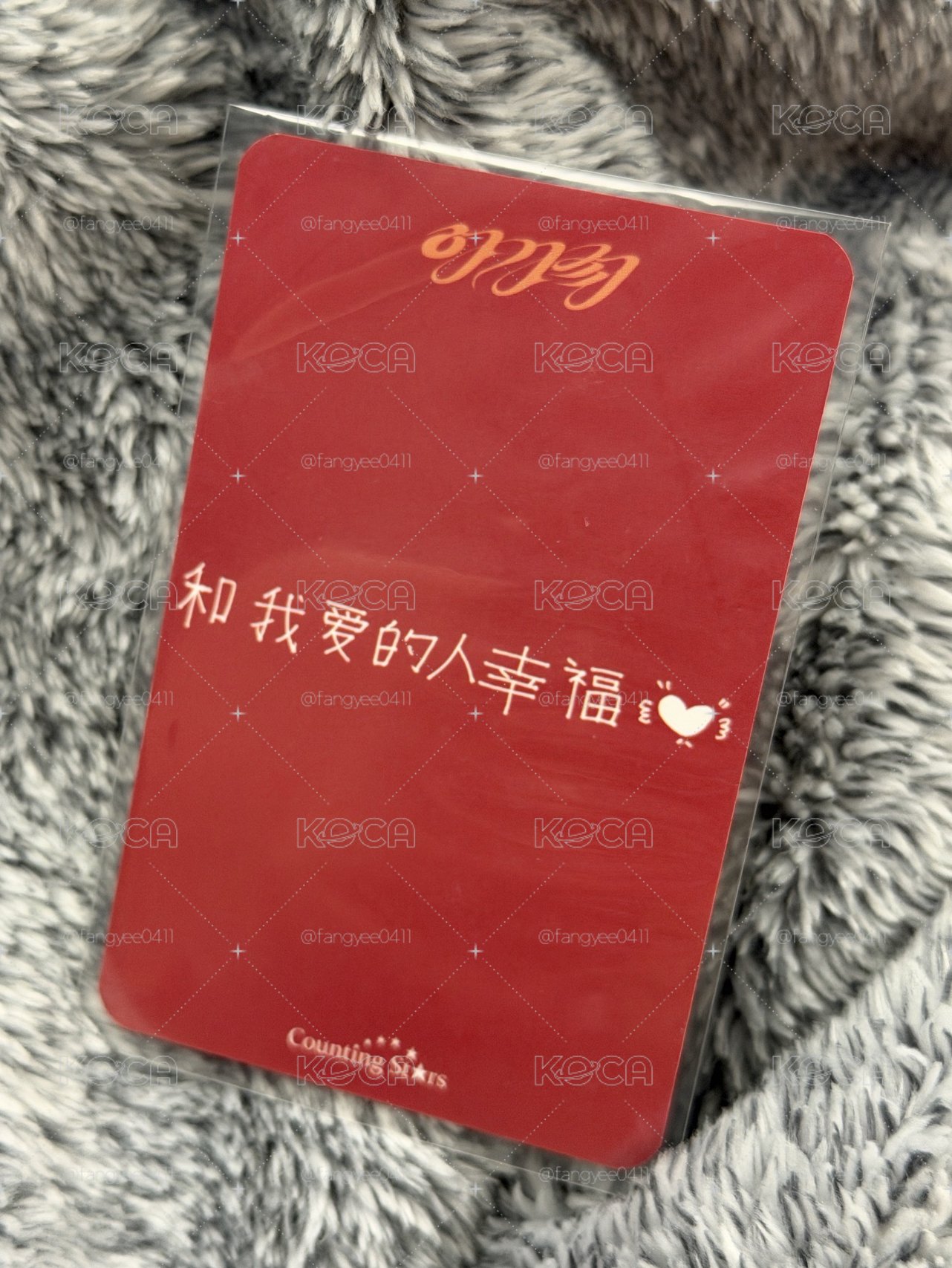 Soojin 中文卡背 Agassy數星星