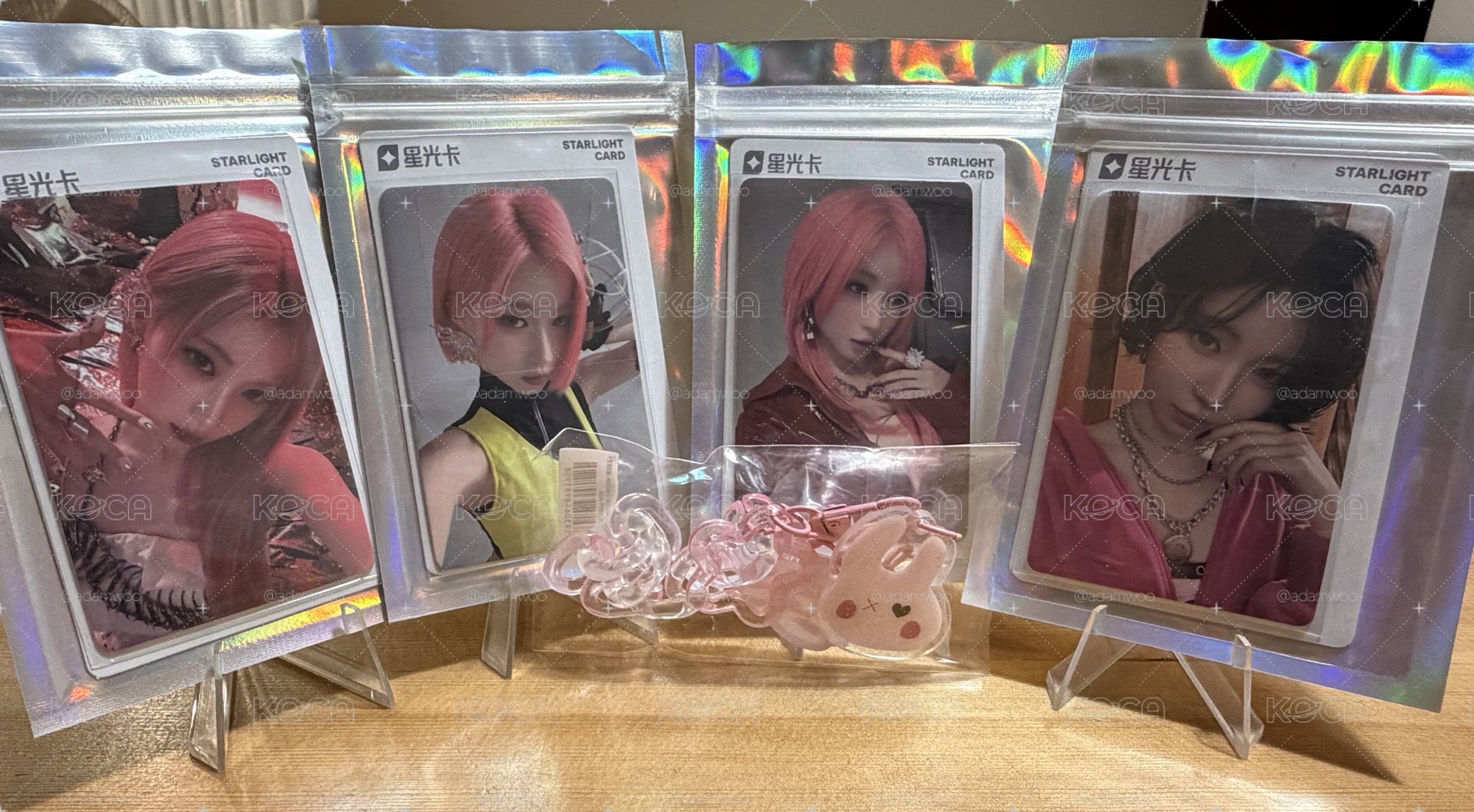춤 (CHOOM) QQ音樂 一二三四星 星光卡 + 壓克力吊飾 