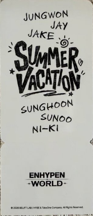 夏日假期 GAME PACK VER.書籤 隨機卡  背面