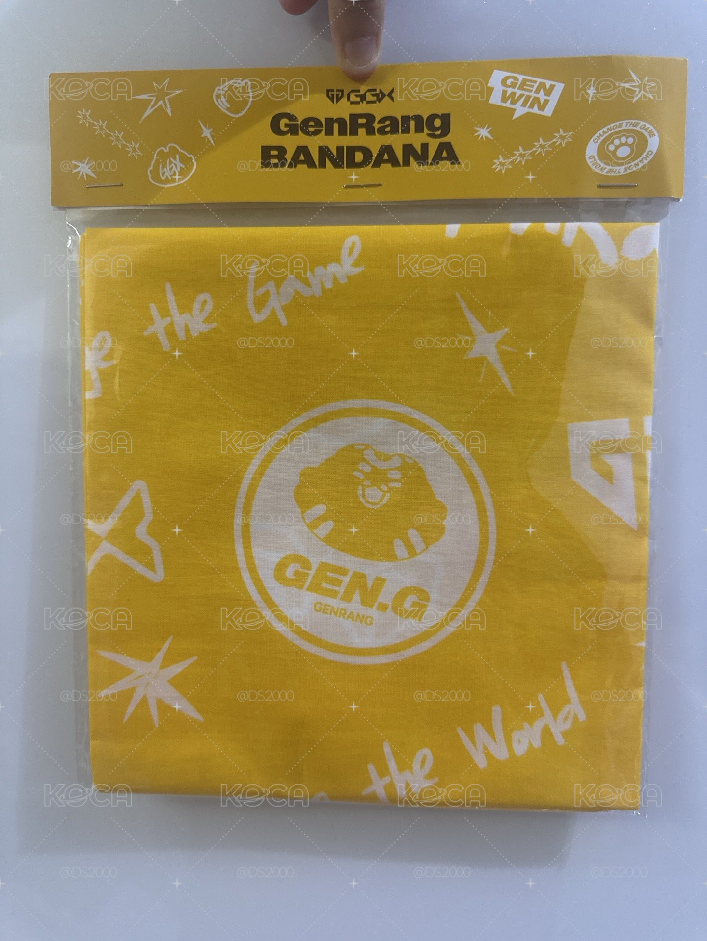 虎寶 黃色方巾