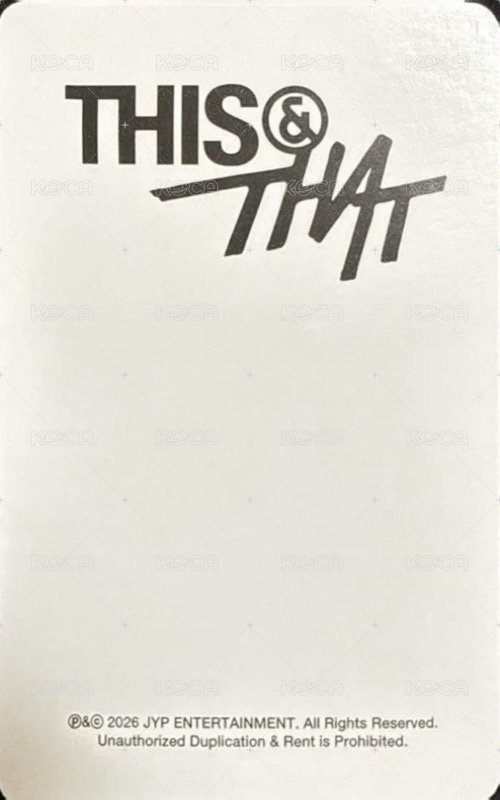 THIS & THAT sw 特典卡  背面