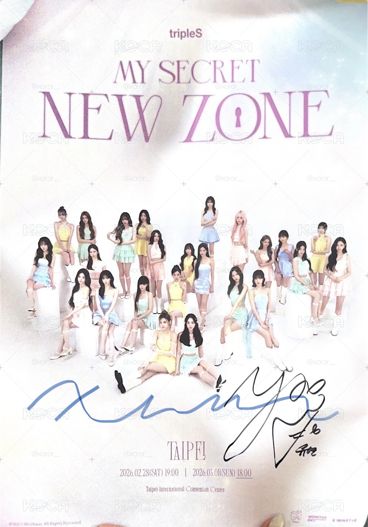 2026 tripleS <My Secret New Zone> in TAIPEI S5金琉然 簽名海報