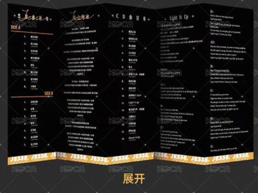黑膠禮盒 周邊卡 音樂曲目單 背面