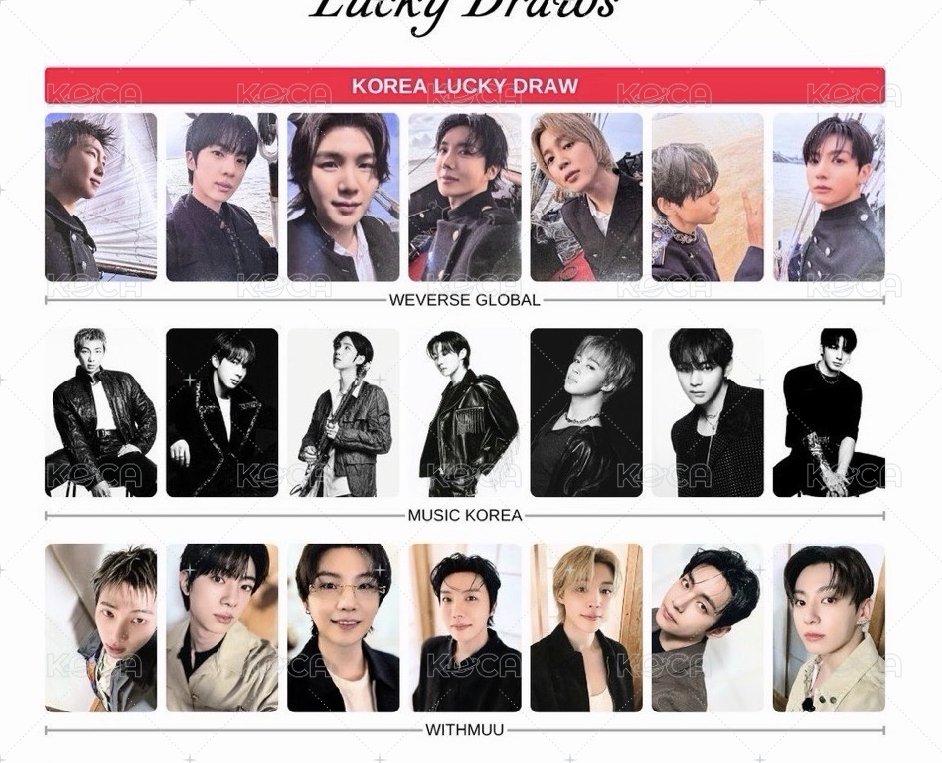 BTS 韓通路 LD1.0幸運卡一套