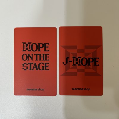 BTS 防彈少年團 Jhope 鄭號錫 HOTS 首爾/日本/澳門 演唱會 場限卡 特典