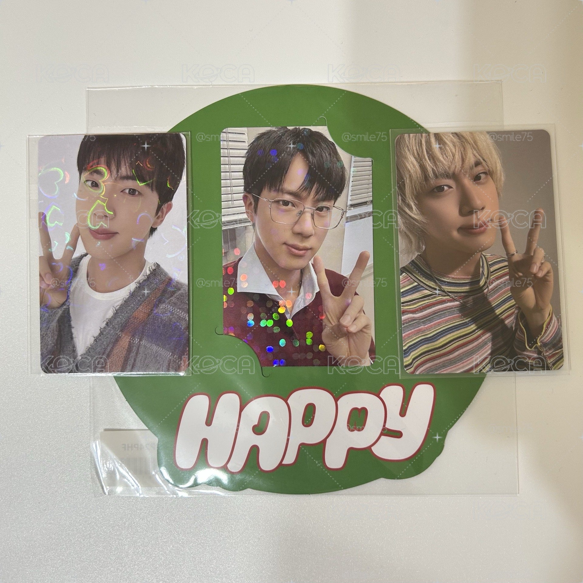 BTS 防彈少年團 金碩珍 JIN HAPPY 日咖/環球 特典 愛心/點點 閃卡