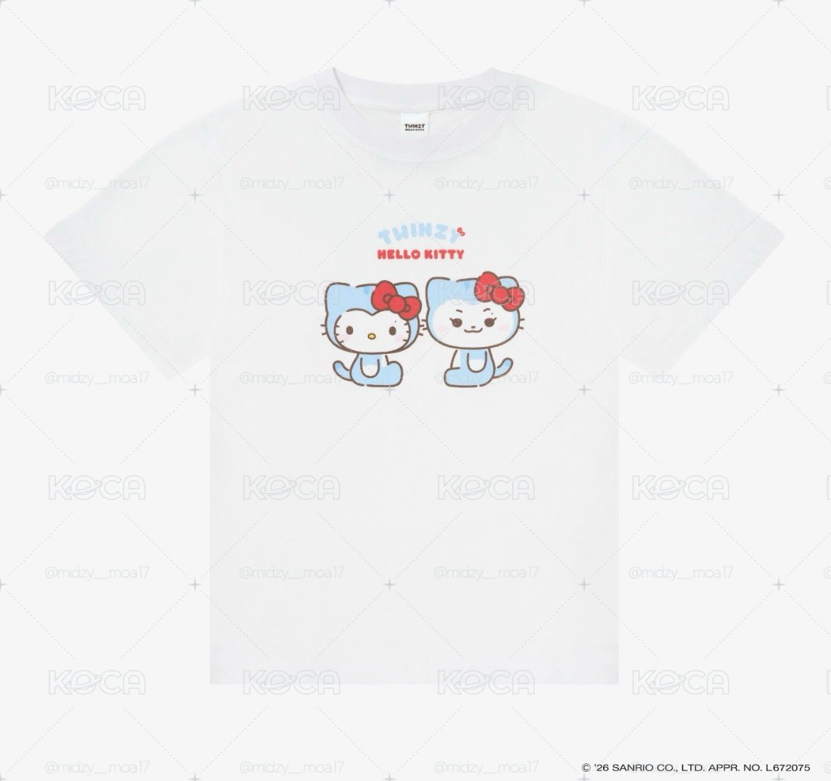 TWINZY × Hello Kitty JYP JAPAN fans 塔店 T恤 RyuJJi