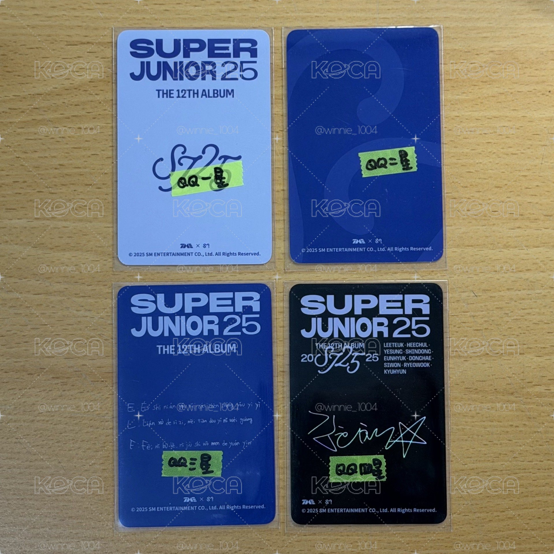 SJ 正規12輯 希澈星光卡1-4星