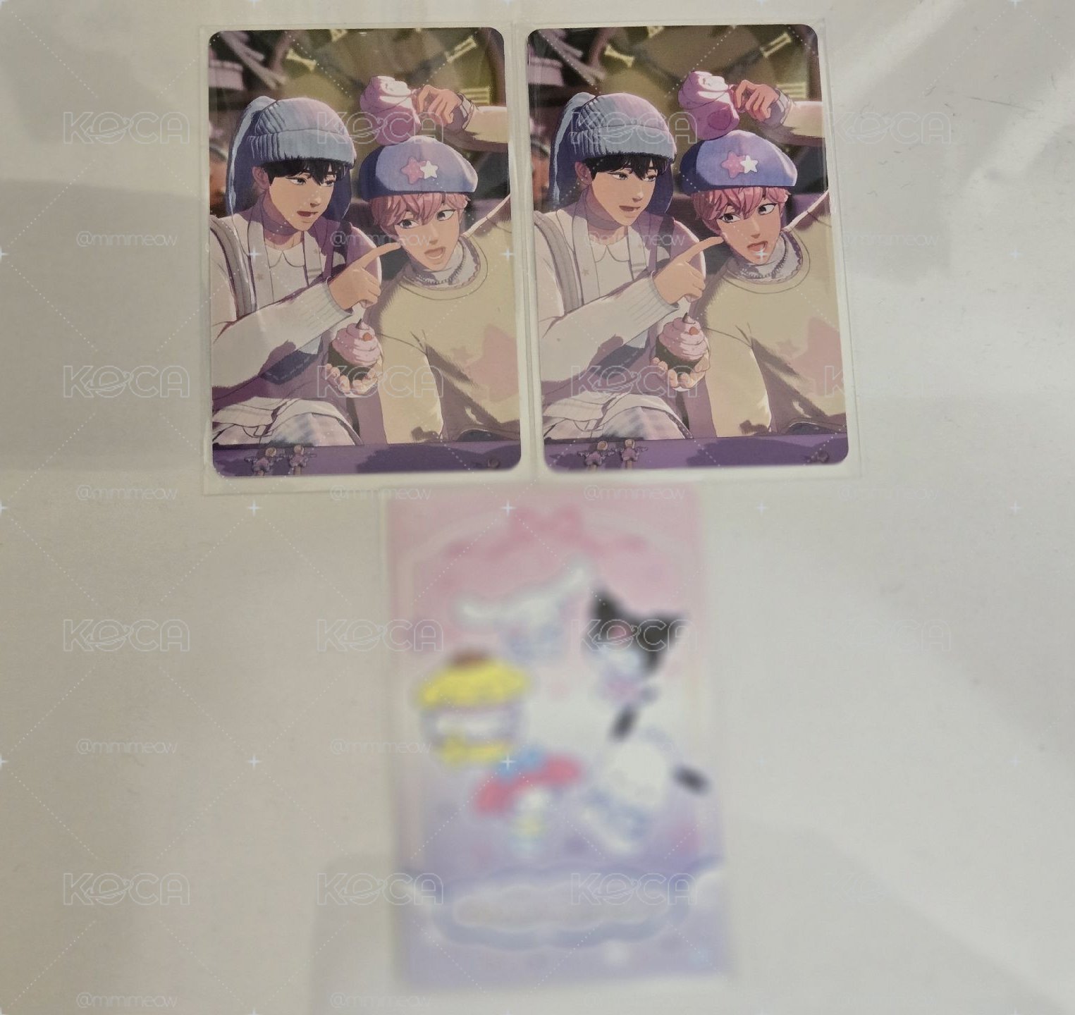 Plave bbuu 雙人卡 三麗鷗 藝俊 斑比