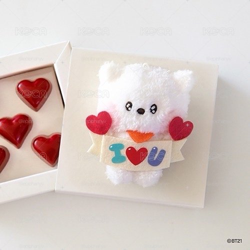 RJ / BT21 MININI I LOVE YOU 系列 毛絨娃娃珠鏈吊飾