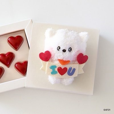 RJ / BT21 MININI I LOVE YOU 系列 毛絨娃娃珠鏈吊飾