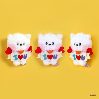RJ / BT21 MININI I LOVE YOU 系列 毛絨娃娃珠鏈吊飾