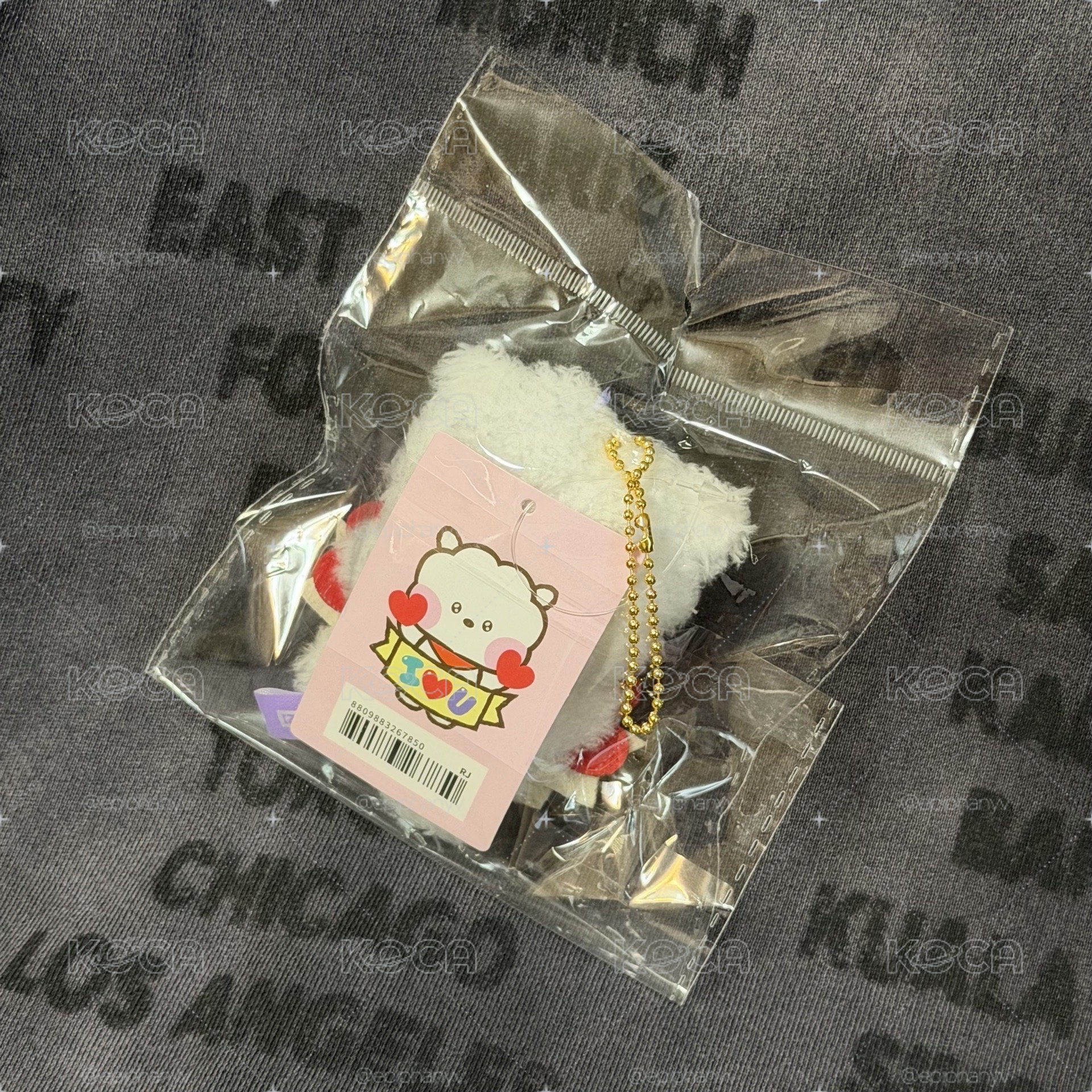 RJ / BT21 MININI I LOVE YOU 系列 毛絨娃娃珠鏈吊飾
