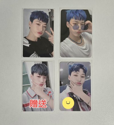 ATEEZ 藍髮傘組合 年曆卡 眼鏡 貓貓塗鴉