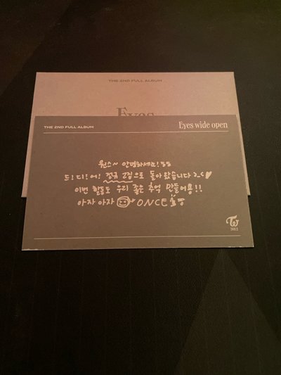 dahyun 多賢留言卡